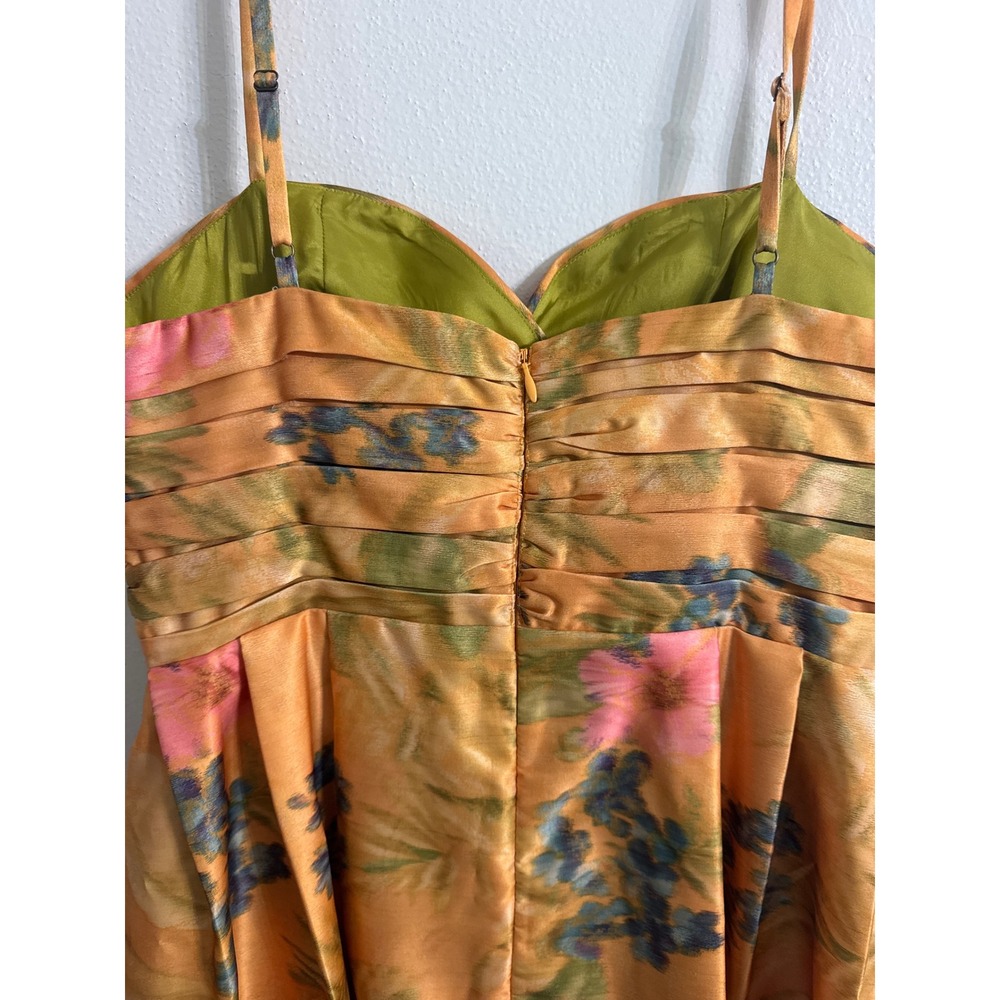 Anthropologie James Coviello Botanica Floral Cocktail Dress Women Size 10 - Picture 5 of 9